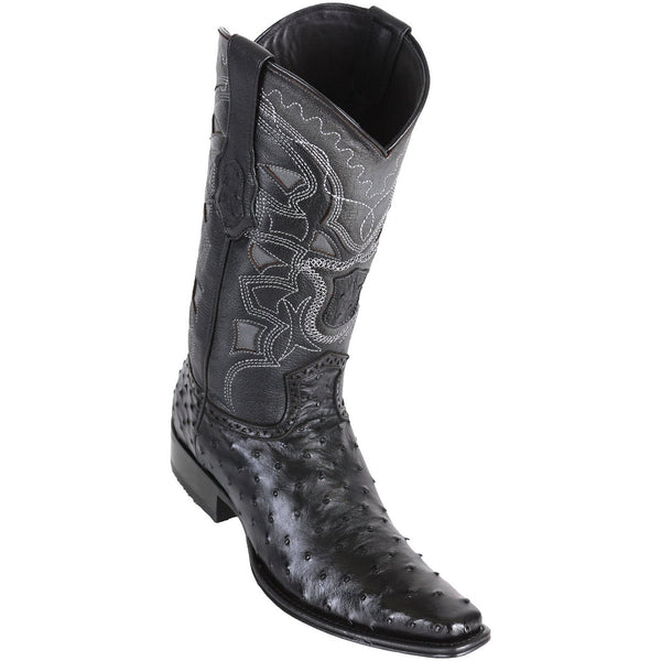 Los Altos Men's Original Monster Fish Skin European Toe Short Boots - Rustic Black main image 1