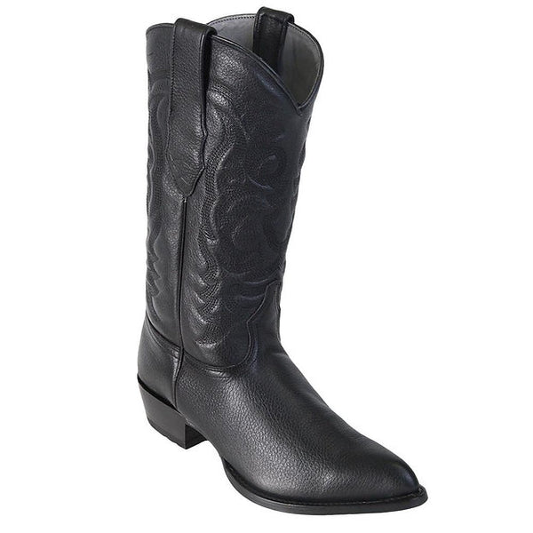 Los Altos Roper Men’s Black Elk Leather Boots main image 0