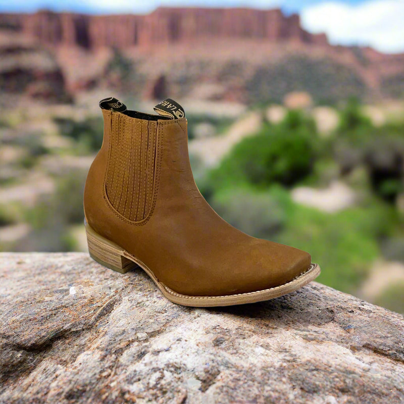 LA HACIENDA Men's Tang Ankle Boots - Rodeo Toe - Free Belt