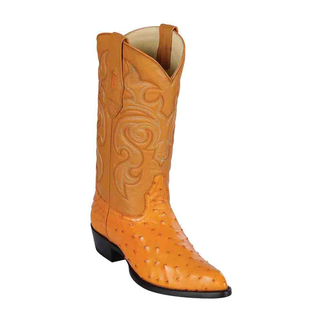 LOS ALTOS Men's Buttercup Full Quill Ostrich Exotic Boots - J Toe
