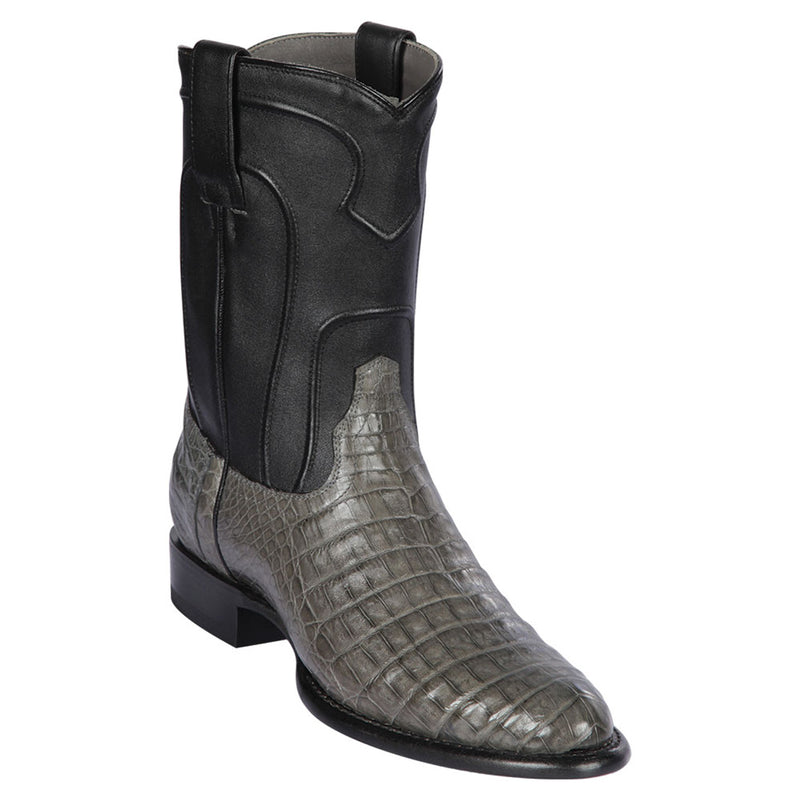 LOS ALTOS Men's Gray Caiman Belly Exotic Roper Boots