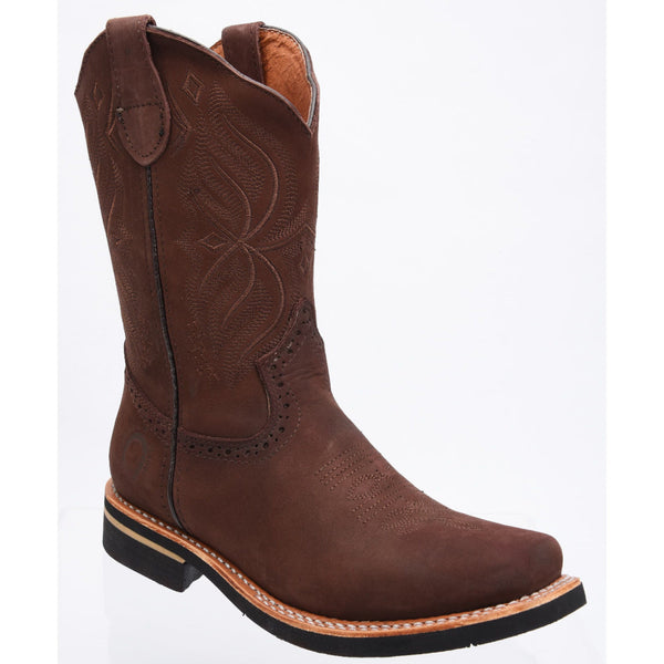 TIERRA BLANCA Men's Moka Nobuck Rodeo Boots