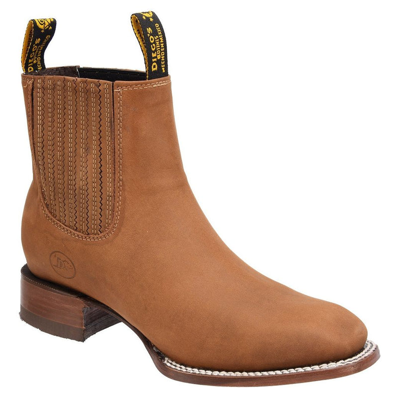DIEGO'S Men's Papaya Ankle Boots - Rodeo Toe
