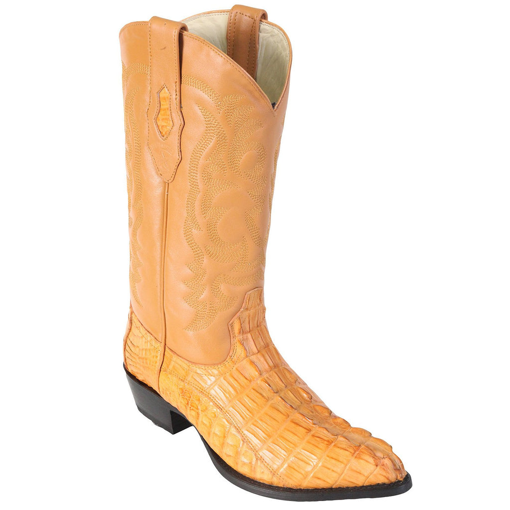 LOS ALTOS Men's Buttercup Caiman Tail Exotic Boots - J Toe