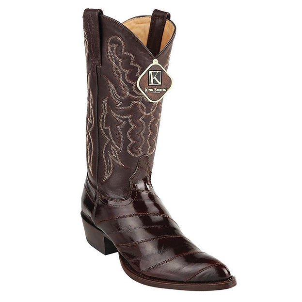 LOS ALTOS Men's Brown Eel Exotic Boots - J Toe