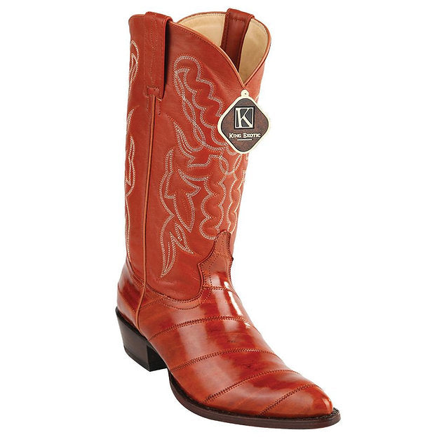 LOS ALTOS Men's Cognac Eel Exotic Boots - J Toe