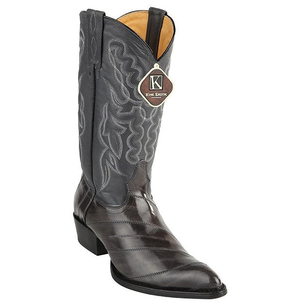 LOS ALTOS Men's Gray Eel Exotic Boots - J Toe