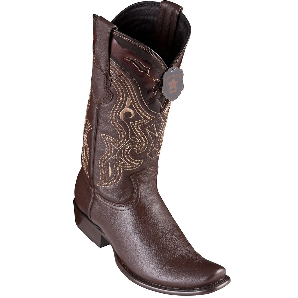 KING EXOTIC Men's Brown Elk Exotic Boots - Dubai Toe