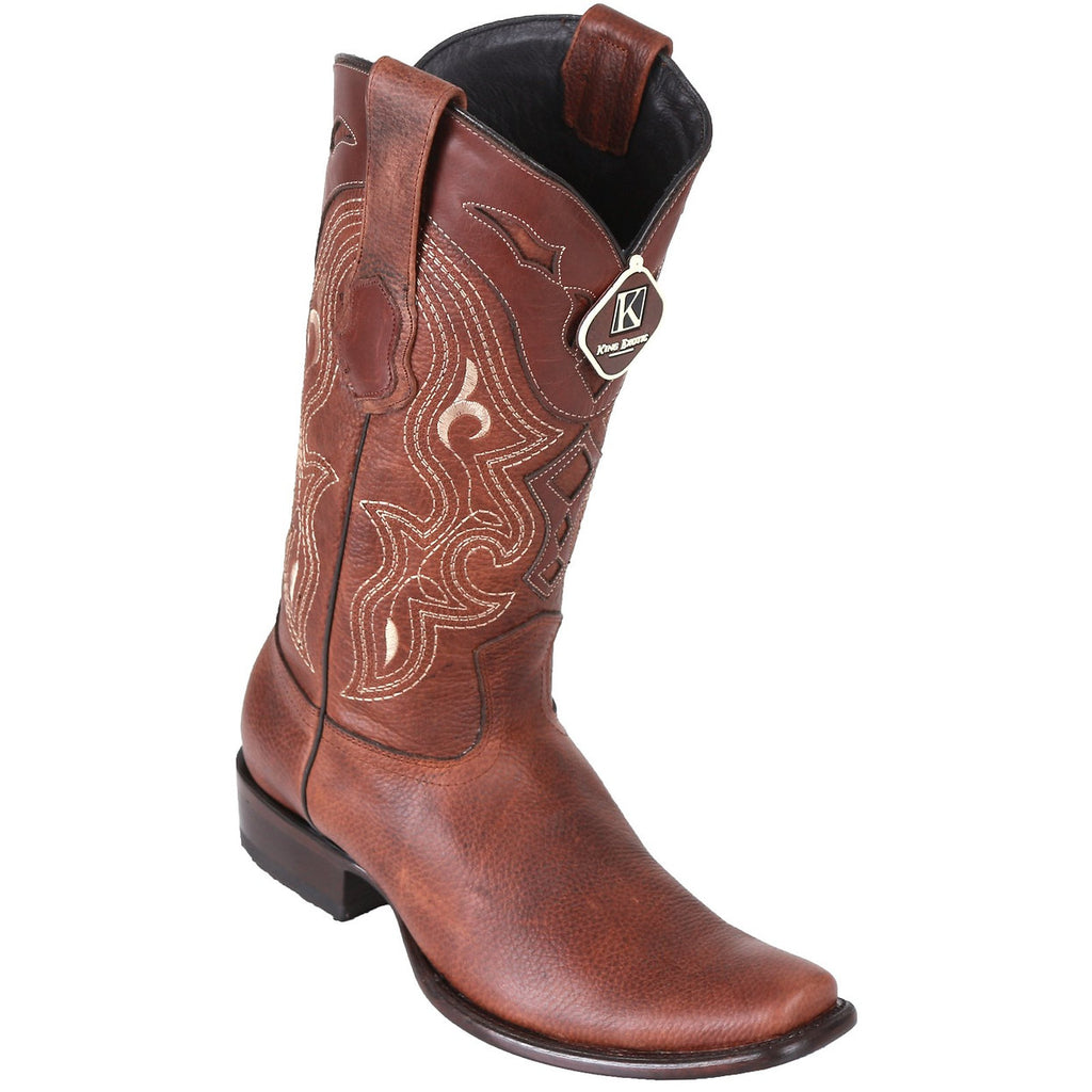 KING EXOTIC Men's Brown Grisly Western Boots - Dubai Toe