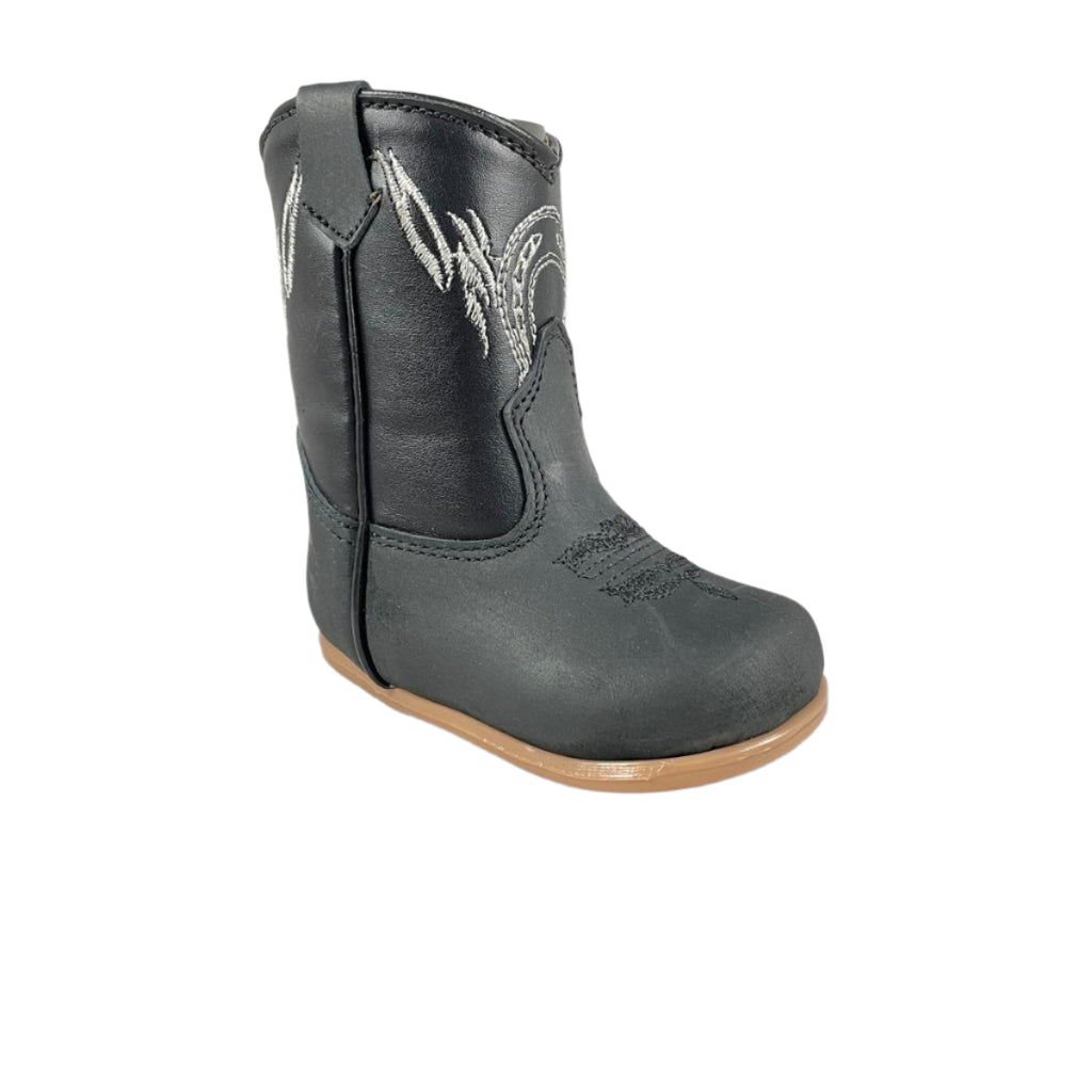 Baby Unisex Horseshoe Black Western Boots