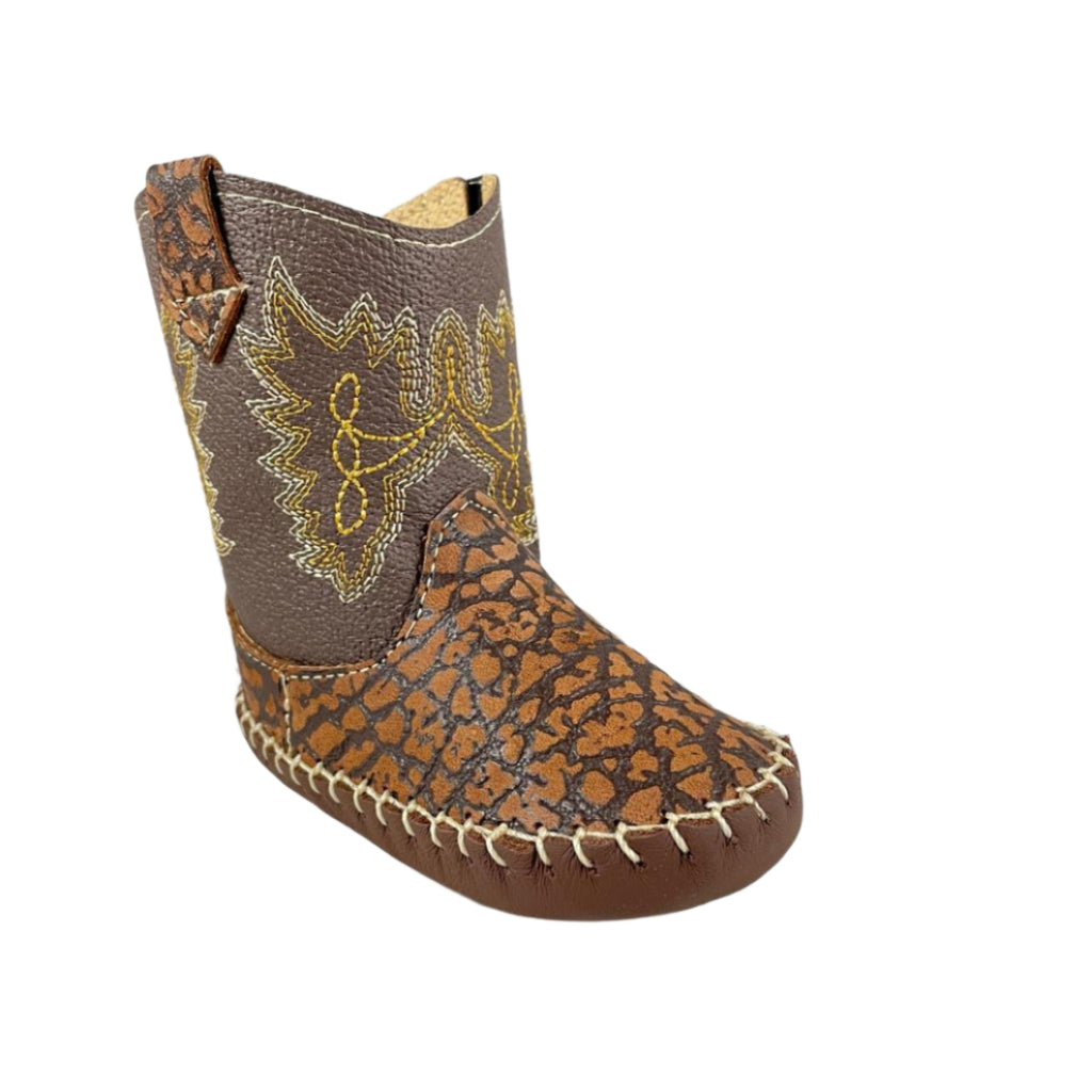 Baby Unisex Bull Neck Tan Western Boots