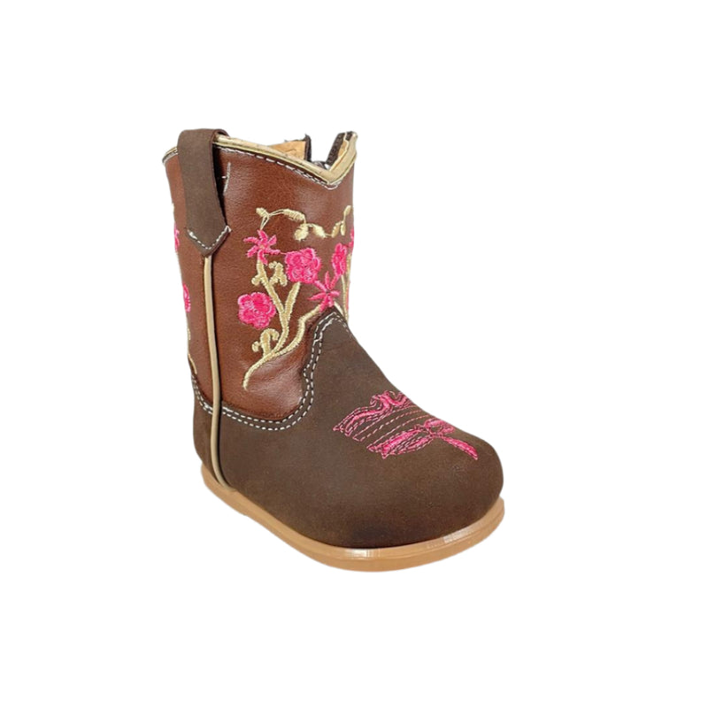 QUINCY Kids' Choco/Pink Rodeo Boots