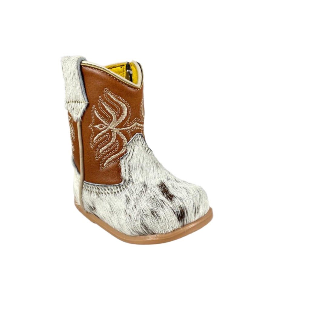 Baby Unisex Cow Hair Natural Western Boots