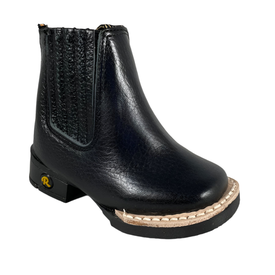 Baby Unisex Floter Black Western Ankle Boots