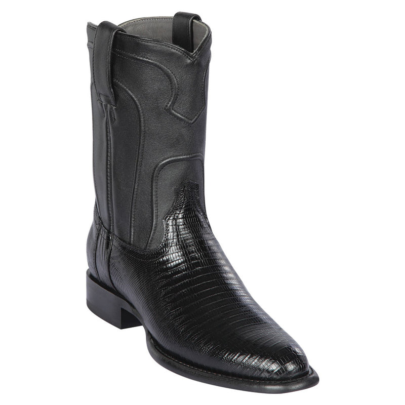 LOS ALTOS Men's Black Lizard Exotic Roper Boots