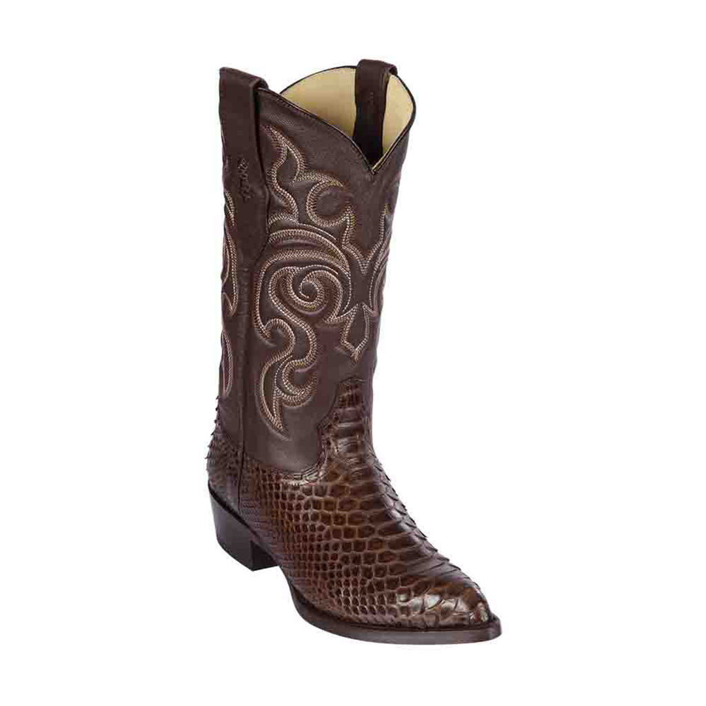 LOS ALTOS Men's Brown Python Exotic Boots - J Toe