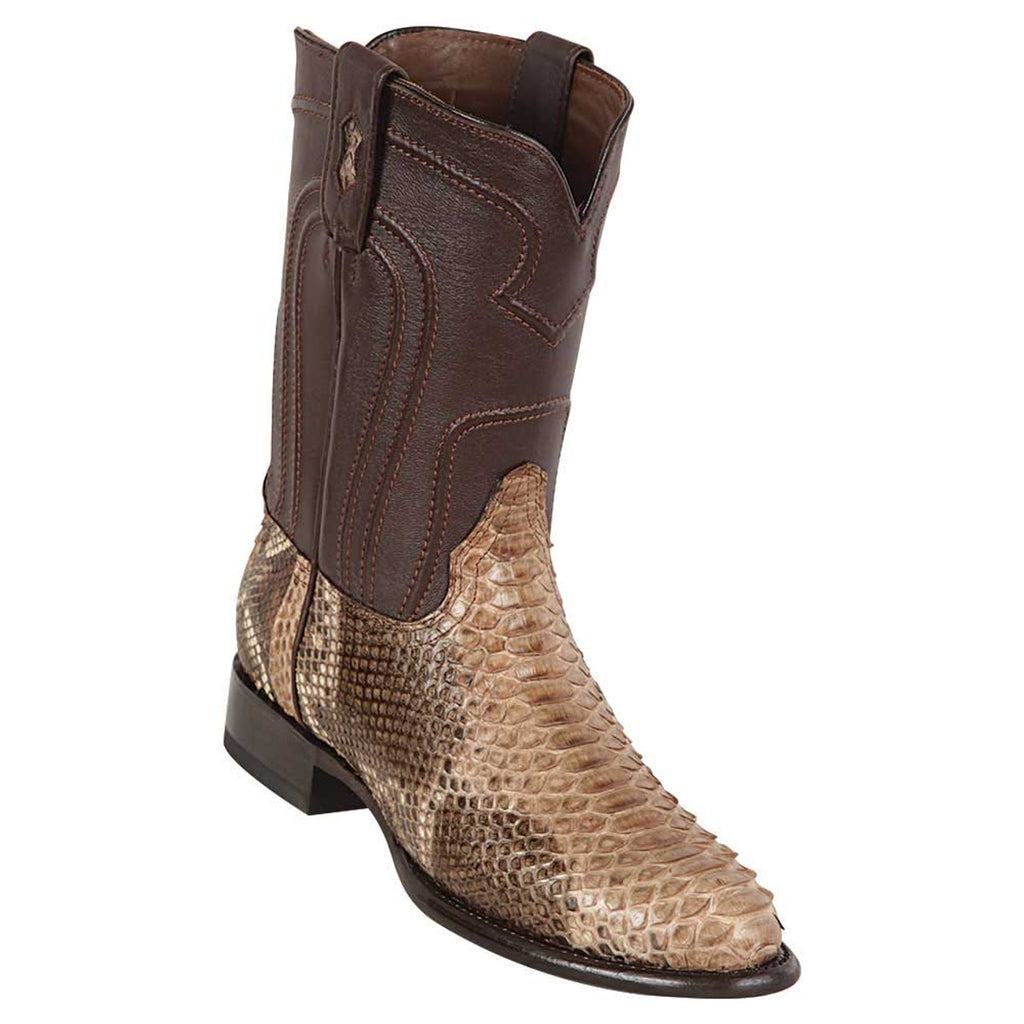 LOS ALTOS Men's Rustic Brown Python Exotic Roper Boots