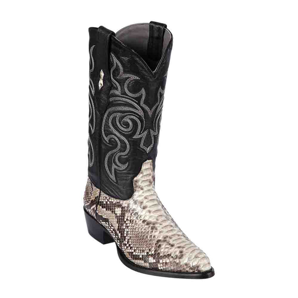 LOS ALTOS Men's Natural Python Exotic Boots - J Toe