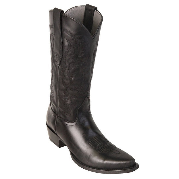 LOS ALTOS Men's Black Pull Up Western Boots - Snip Toe