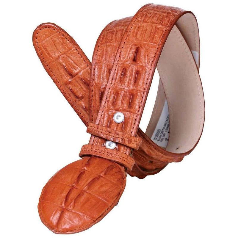 WHITE DIAMOND Men's Brown Laser Cut Western Belt