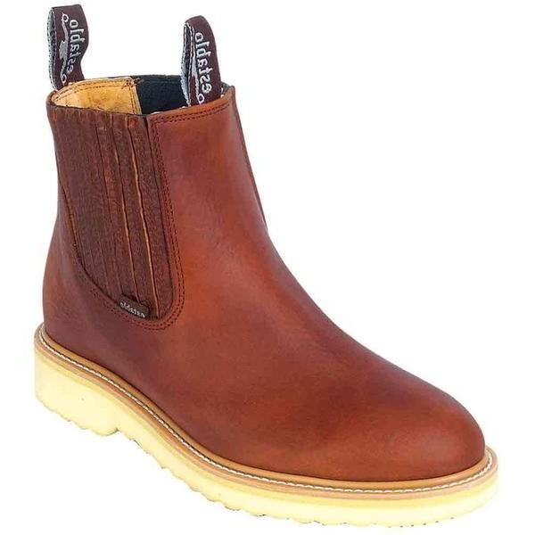 ESTABLO Men's Wine Ankle Boots