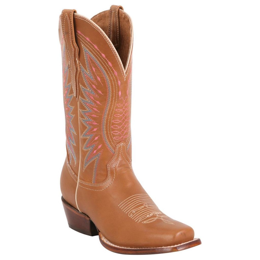 EL GENERAL Women's Tan Western Boots - Square Toe