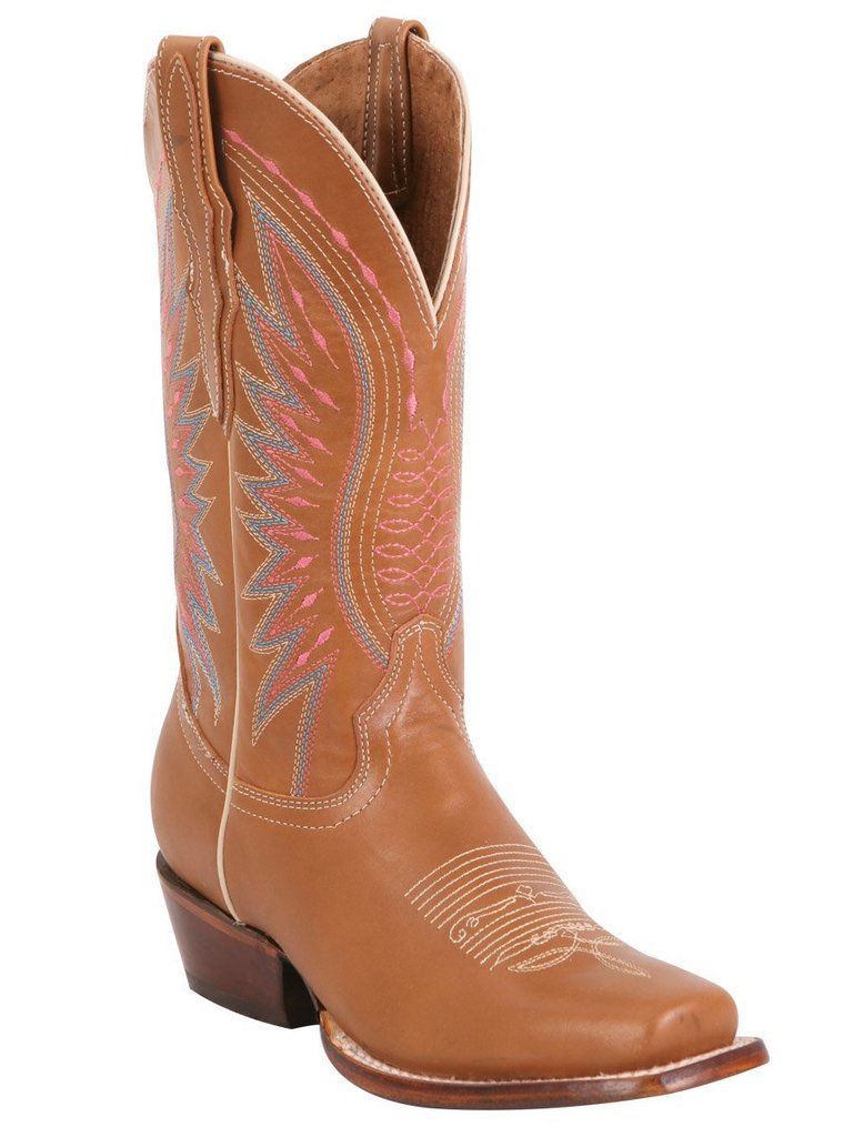 EL GENERAL Women's Tan Western Boots - Square Toe
