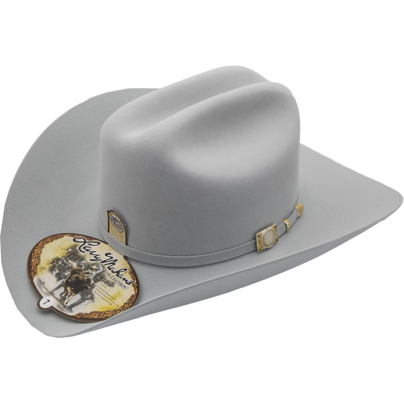 LARRY MAHAN Men's Platinium 100X Independencia Fur Felt Cowboy Hat