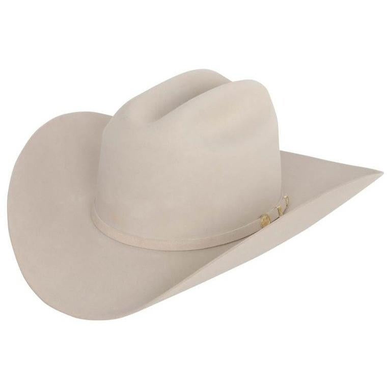 STETSON Men's Mist Gray 10X Shasta Fur Felt Cowboy Hat