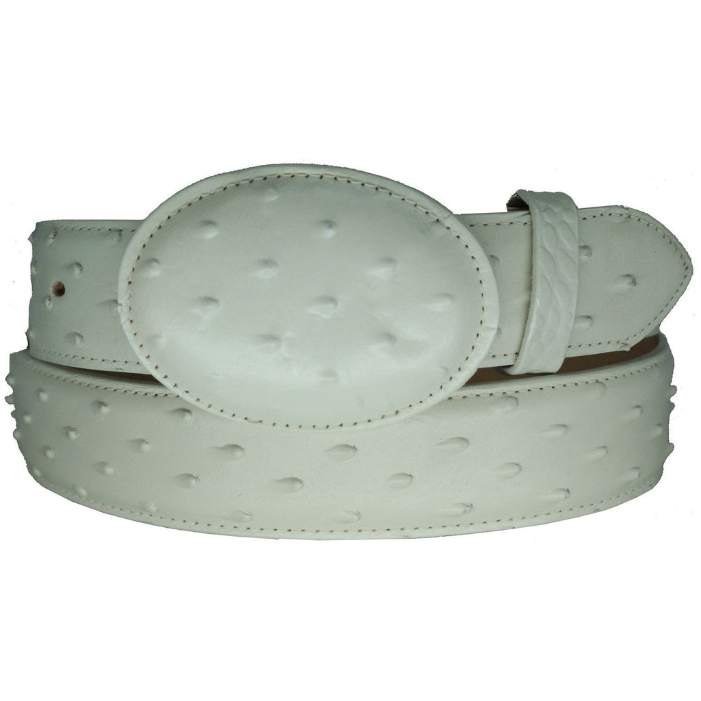 Kid's Bone Ostrich Print Belt