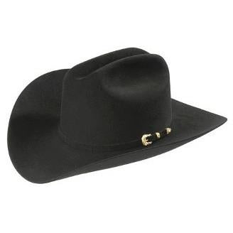 LARRY MAHAN Men's Black 30X Opulento Fur Felt Cowboy Hat