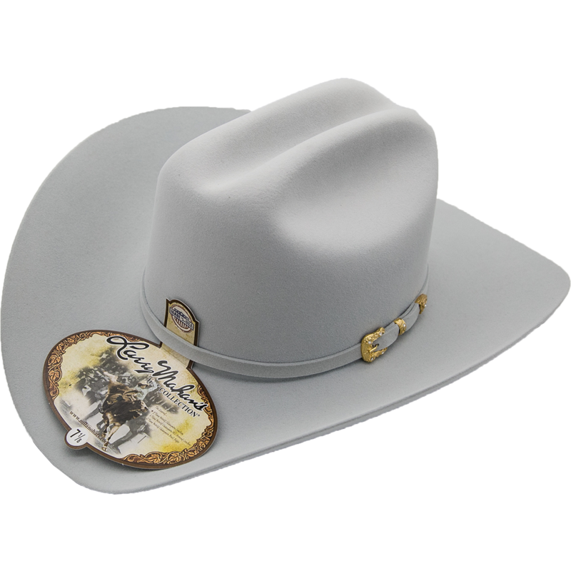 LARRY MAHAN Men's Platinium 30X Opulento Fur Felt Cowboy Hat