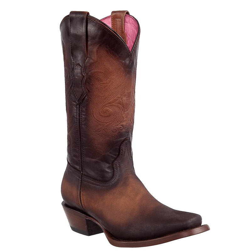 QUINCY Women's Honey/Faded Western Boots - Square Toe