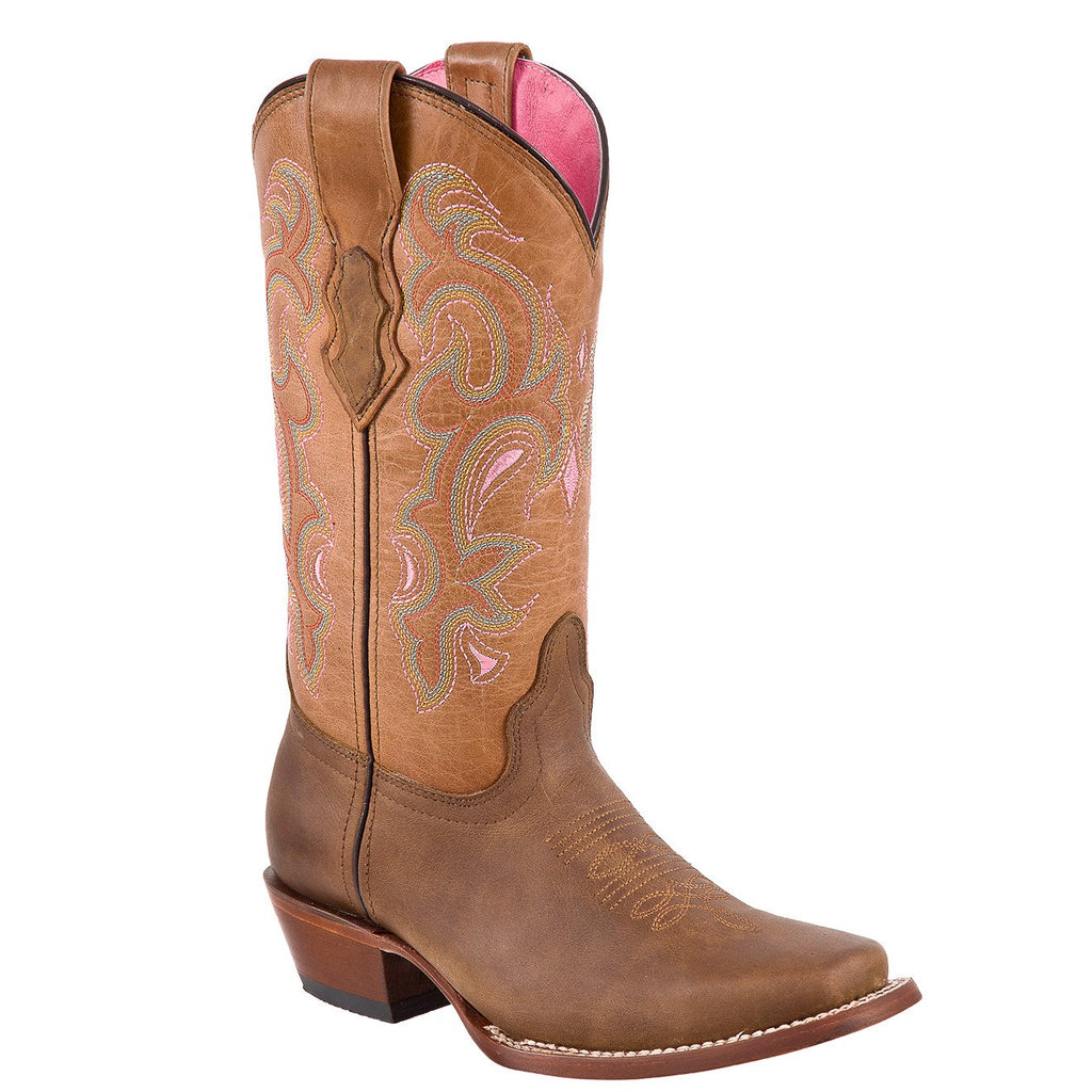 QUINCY Women's Honey Western Boots - Square Toe