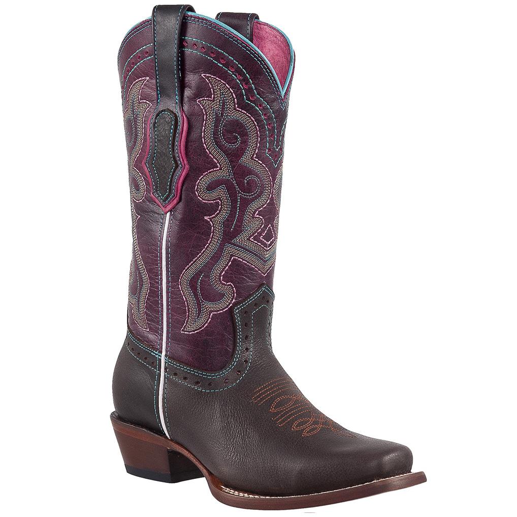 QUINCY Women's Choco Western Boots - Square Toe