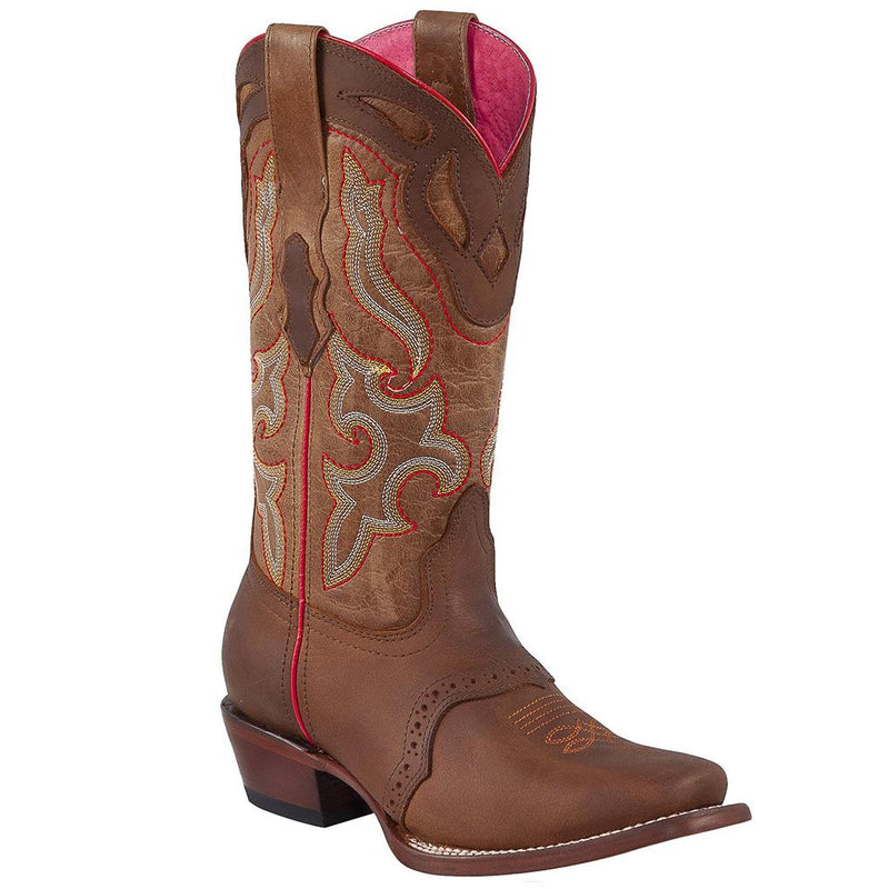 QUINCY Women's Honey Western Boots - Square Toe
