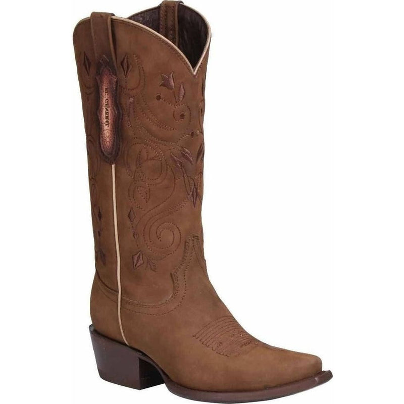 EL GENERAL Women's Camel Western Boots - Snip Toe