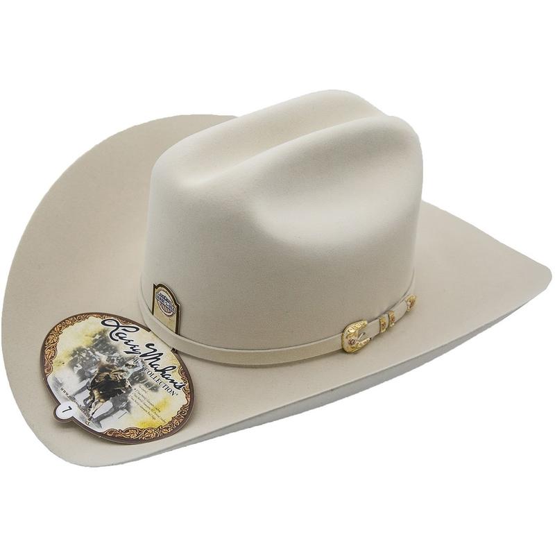 LARRY MAHAN Men's Silver Belly 500X Superior Fur Felt Cowboy Hat