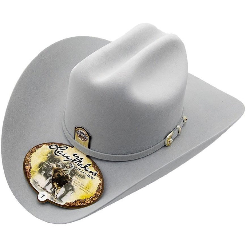 LARRY MAHAN Men's Platinium 10X Tucson Fur Felt Cowboy Hat