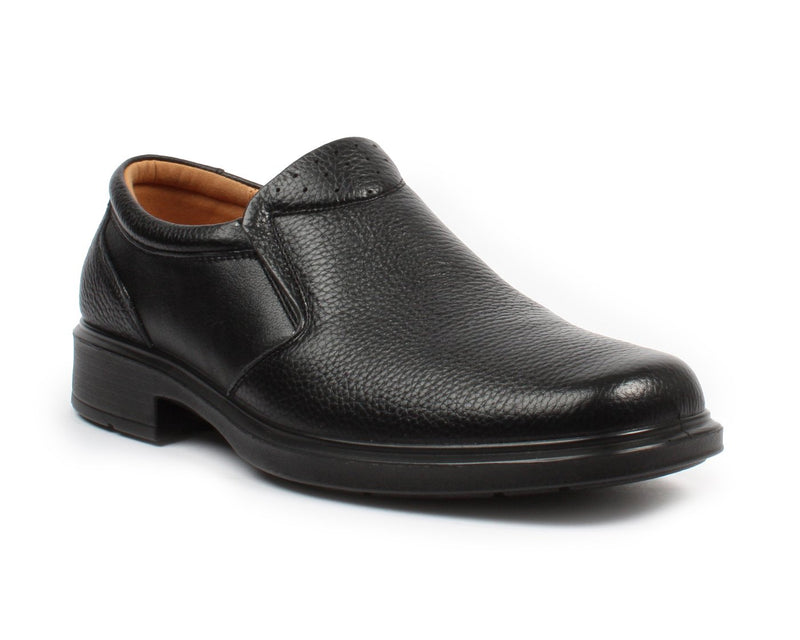 BONANZA Men's Black Slip-on Work Shoes