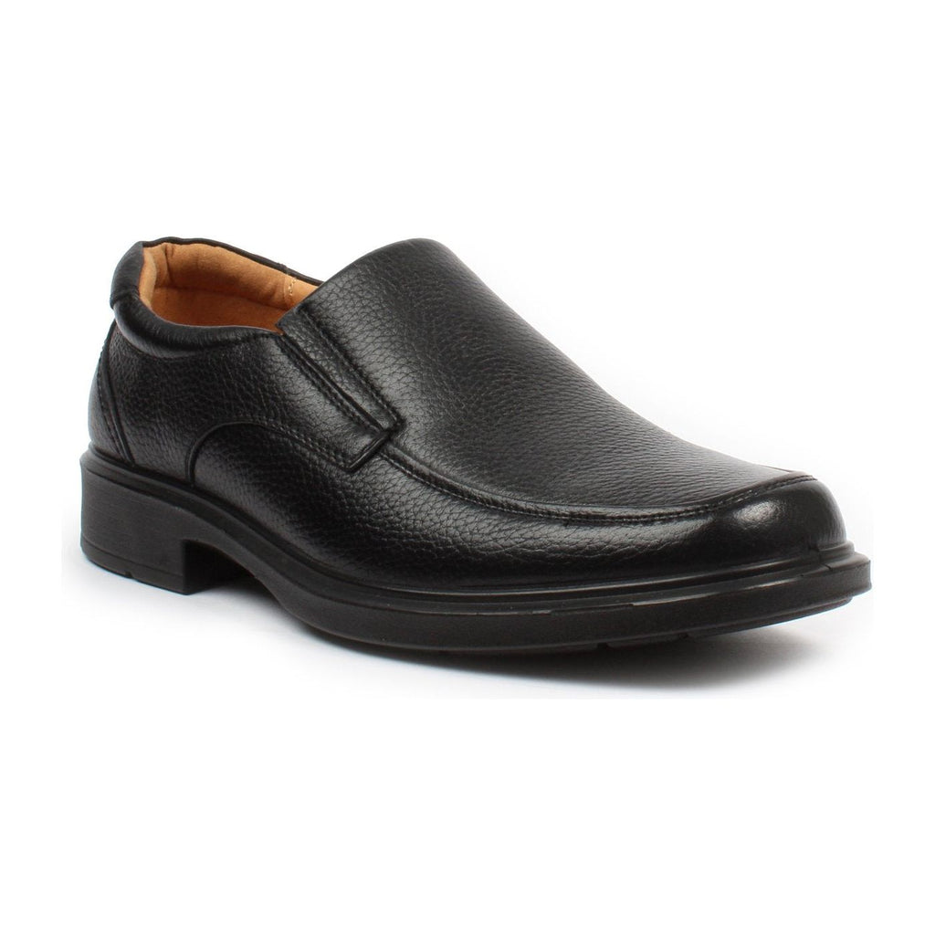 BONANZA Men's Black Slip-on Work Shoes