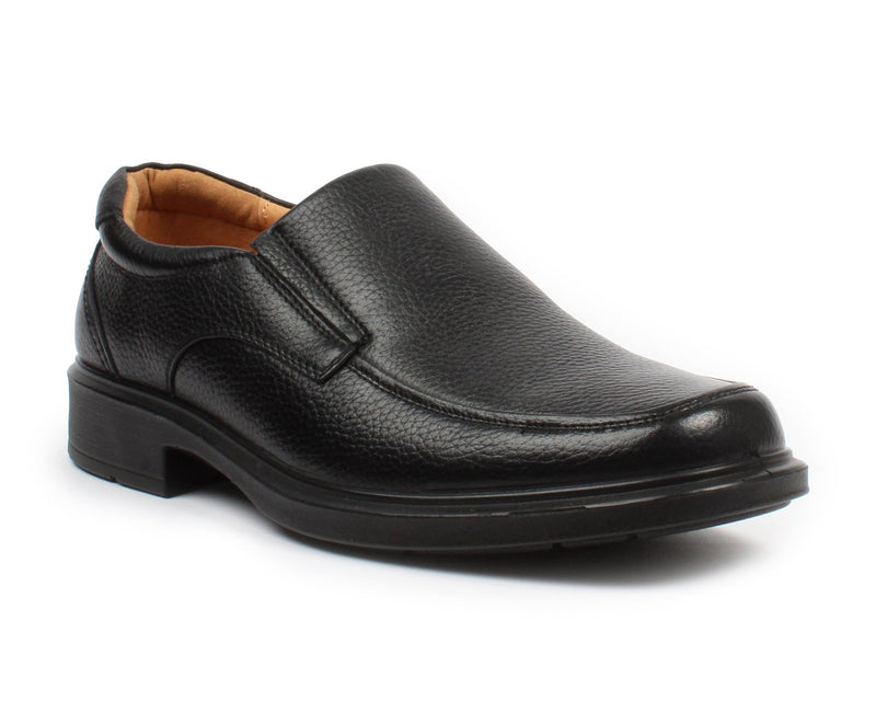 BONANZA Men's Black Slip-on Work Shoes