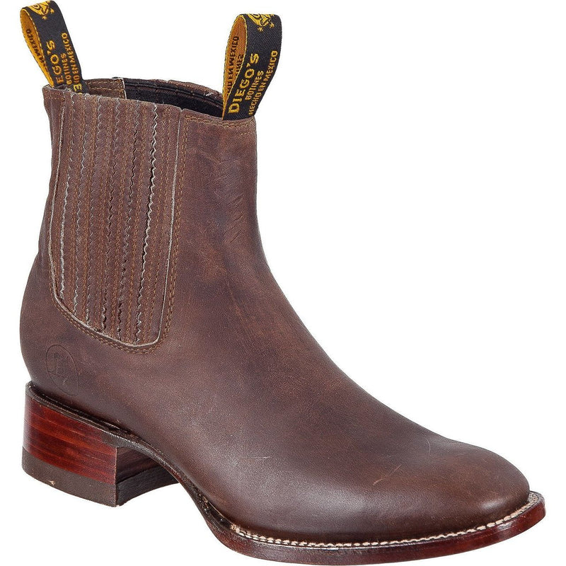DIEGO'S Men's Brown Ankle Boots - Rodeo Toe