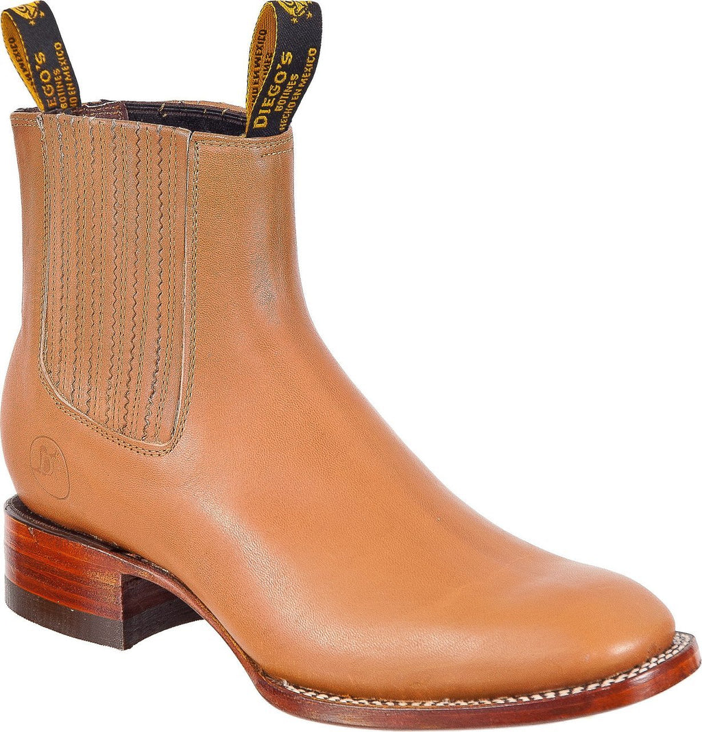 DIEGO'S Men's Tan Ankle Boots - Rodeo Toe