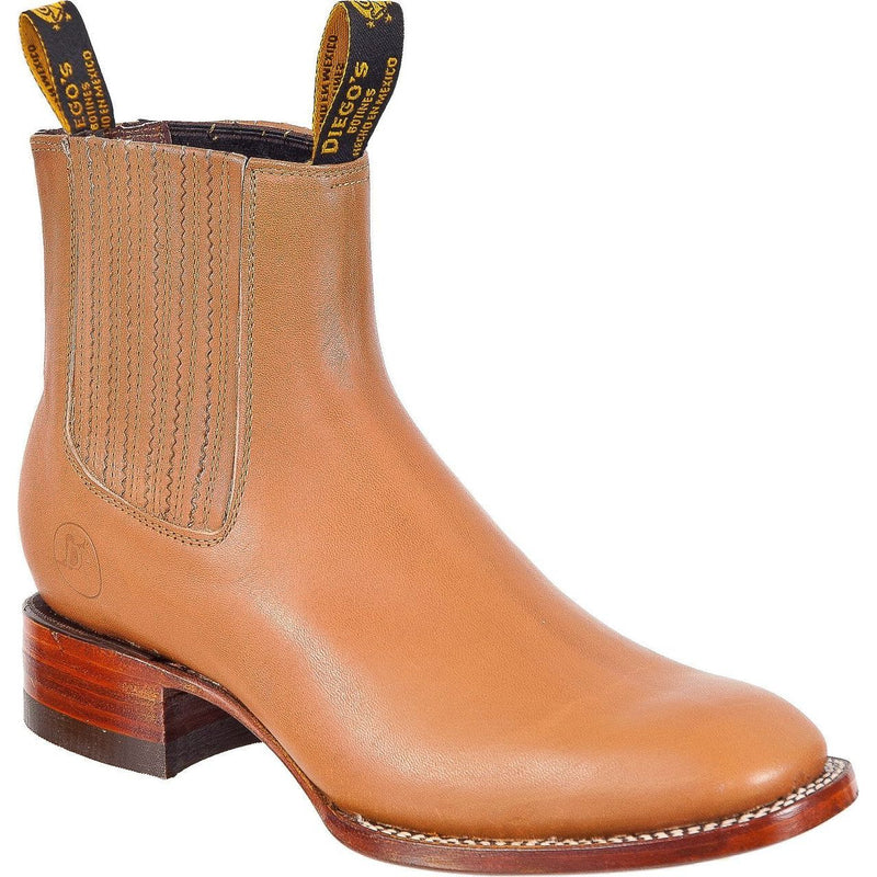 DIEGO'S Men's Tan Ankle Boots - Rodeo Toe
