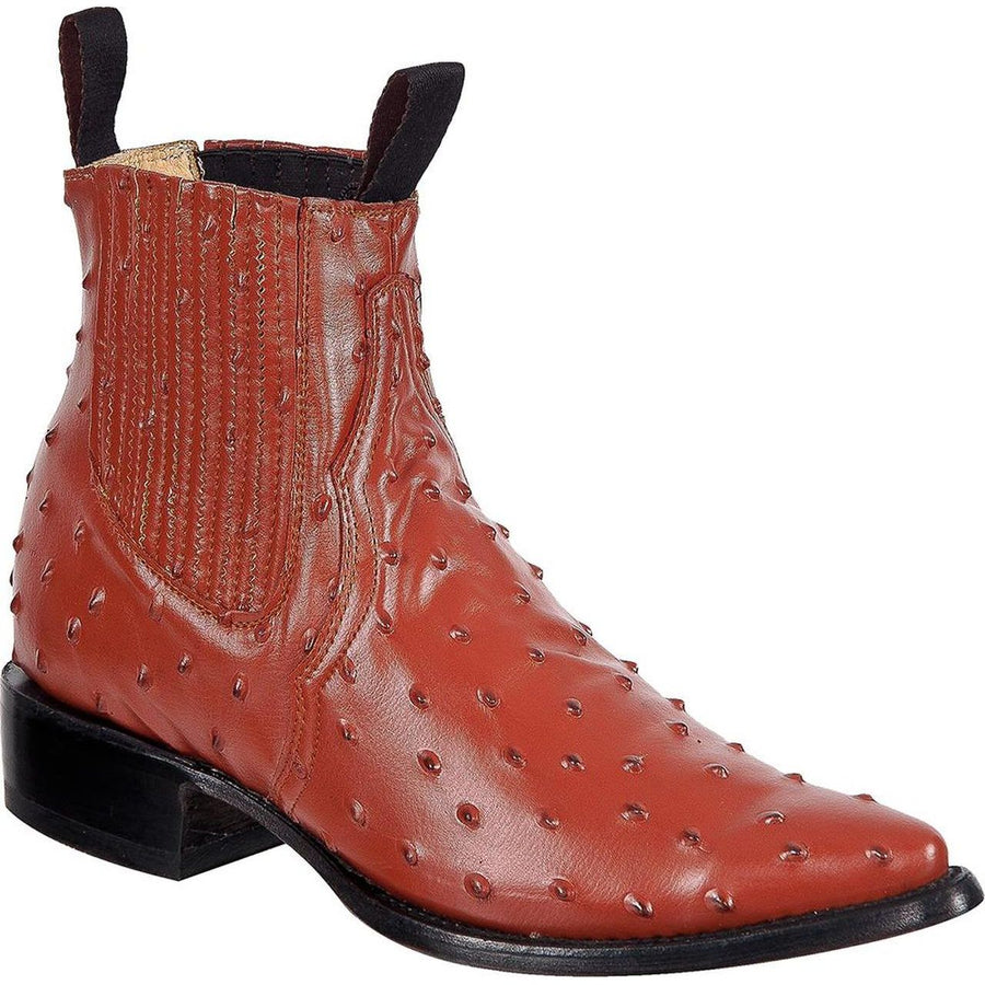 Womens ostrich ankle online boots