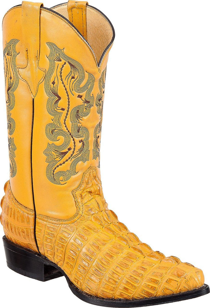 TIERRA BLANCA Men's Buttercup Crocodile Print Boots - Pointed Toe