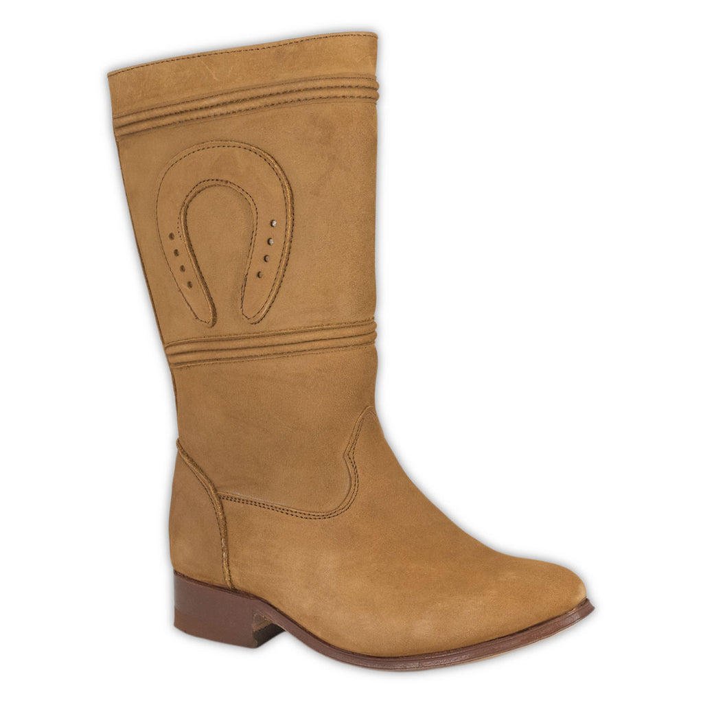 WHITE DIAMOND Girl's Tabaco Suede Equestrian Boots - Escaramuza