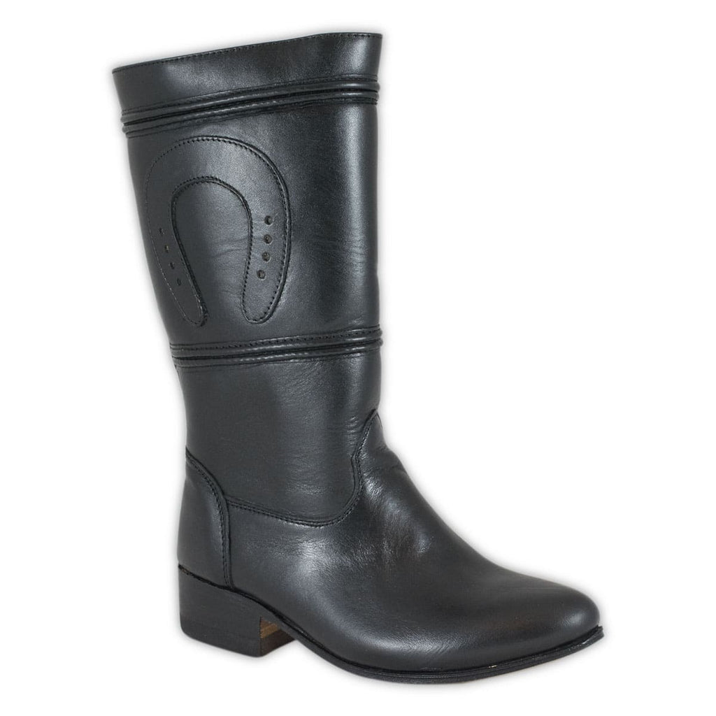 WHITE DIAMOND Girl's Black Equestrian Boots - Escaramuza