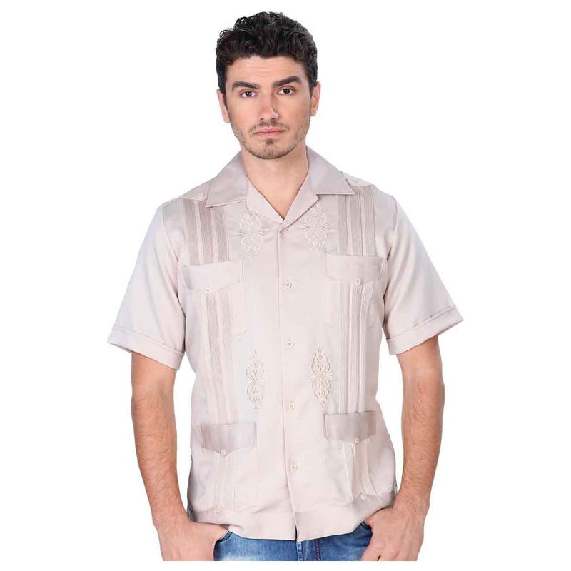 Men's Kaky Short Sleeve Guayabera